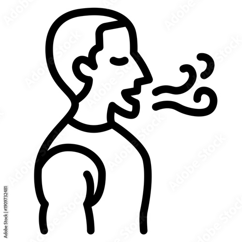 Breathing Exercise Exhale Icon