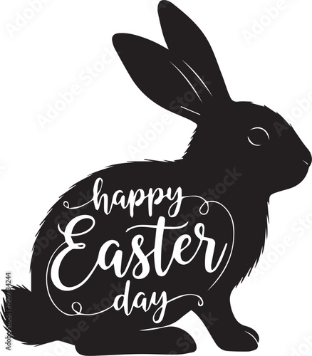 Happy easter sunday celebration with easter bunny