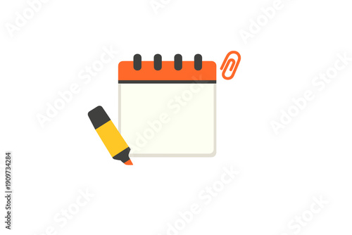 Calendar and marker on a plain background used for planning activities and taking notes in daily life and work