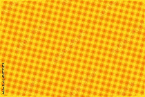 Yellow comic sunburst background. Abstract halftone sunburst brochure vector design template bg. 