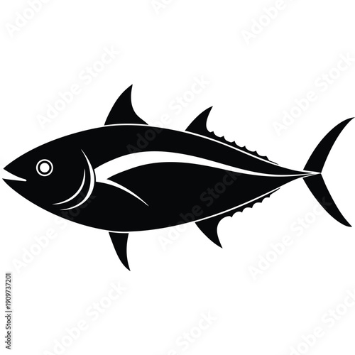 tuna fish icon on white background