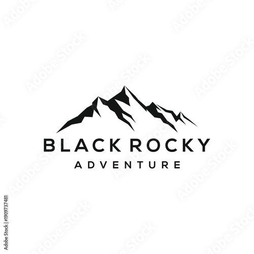 Mountain landscape for outdoor travel adventure logo design inspiration