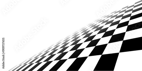 Black and white chess pattern. Checkerboard seamless vector illustration. Abstract checkered checkerboard for game. Grid geometric square shape. Race flag. Retro mosaic floor.