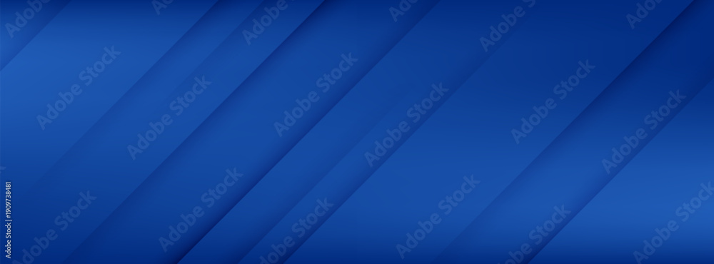 Fototapeta premium Modern abstract blue background with diagonal line. Simple graphic design element. Futuristic concept. Horizontal banner template. eps10, web