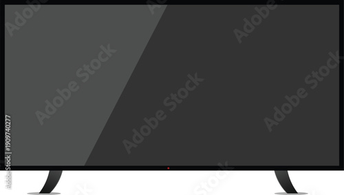 Modern flat screen television with slim design