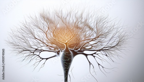 Wallpaper Mural brain synapse on white background Torontodigital.ca