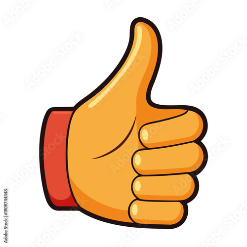 Thumbs up approval gesture illustration
