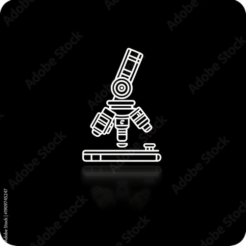 Microscope icon vector.