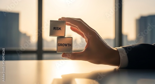 Wallpaper Mural Business Growth and Risk Management Concept. Torontodigital.ca