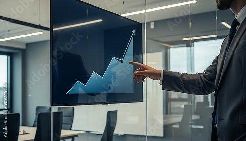 Wallpaper Mural Business growth chart presentation in modern office. Torontodigital.ca