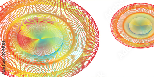 Gradient Spherical Grid set, holographic vibrant round icon. Multicolor buttons can be used in banner, social media, web, as design element.