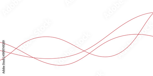 Abstract red wavy lines