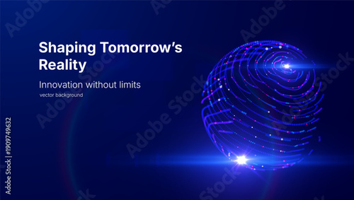 Futuristic digital glowing particles data lines with decentralized network concept representing distributed systems blockchain technology, innovation and next generation connectivity vector background