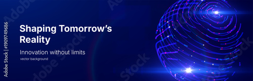 Futuristic data array visualization with flowing particle waves and digital interface representing big data analysis, pattern recognition, artificial intelligence, machine learning vector background
