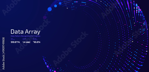 Futuristic digital glowing particles data lines with decentralized network concept representing distributed systems blockchain technology, innovation and next generation connectivity vector background