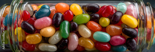 Wallpaper Mural Colorful Assorted Jelly Beans in a Glass Jar - SweetTreats and Vibrant Decor fr Any Occasion Torontodigital.ca