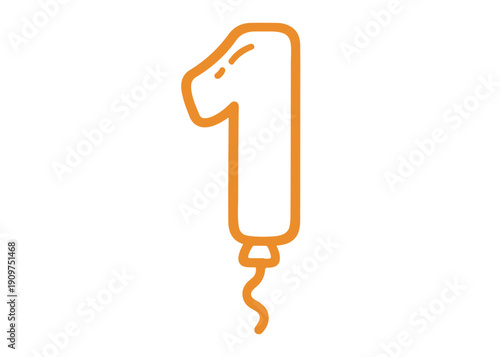 1 number balloon icon vector on a white background
Colored vector number balloon