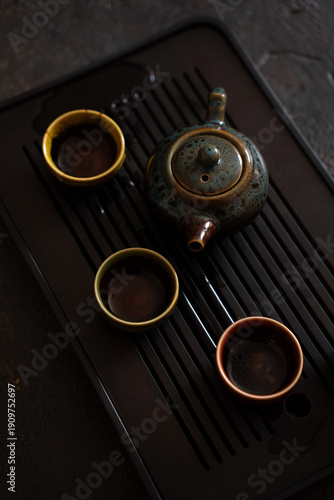 Chinese Tea Ceremony Tea Table Top View