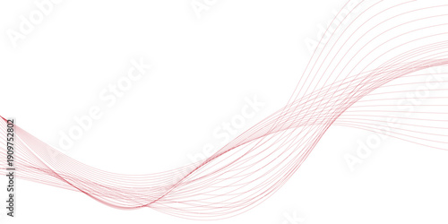 Abstract red wavy lines