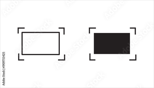 Change icon set,  size. Image, display, custom size, on white background, eps 10.
