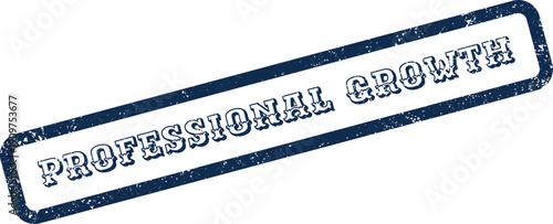Inspiring Professional Growth Rubber Stamp for Career Development and Skill Enhancement Concepts
