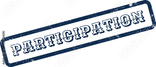 Official Participation Stamp Encouraging Active Engagement Collaboration and Community Involvement