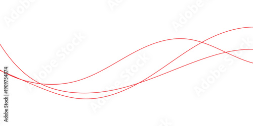 Abstract red wavy lines