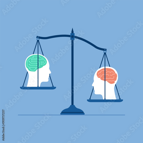 Artificial intelligence and human ethics: human and AI on a scale of justice