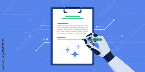 AI assistant generating a text document