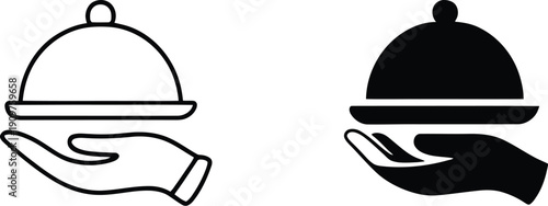 Elegant Hostess Logos. Hostess Icon set. Elegant service and hospitality symbol. Vector iluustration !