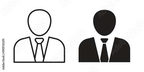 Admin icon in editable style. Vector icon graphics