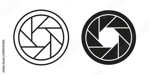 Aperture icon in editable style. Vector icon graphics