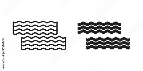 Bacon icon in editable style. Vector icon graphics