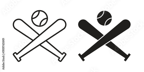 Baseball icon in editable style. Vector icon graphics