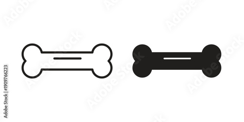 Bone icon in editable style. Vector icon graphics