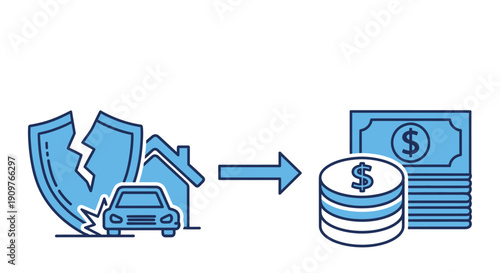 Insurance claim process damaged vehicle and home leading to monetary compensation