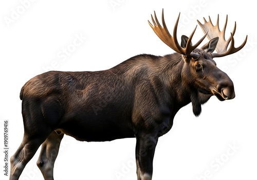 Wallpaper Mural Majestic moose with large antlers standing in a natural setting Torontodigital.ca