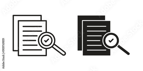 Compliance document icon in editable style. Vector icon graphics
