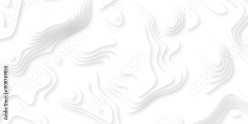 Vector lines seamless pattern sea map topography design. White wave paper curved reliefs Contour maps. Discovery topographic texture backdrop landscape earth style trail map geography design.	