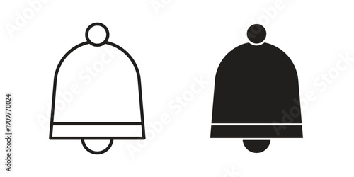 Cowbell icon in editable style. Vector icon graphics