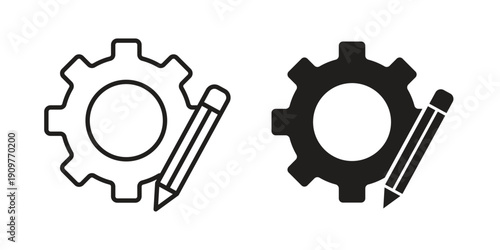 Customizefor banner ands in editable style. Vector icon graphicsaging design Vector illustrationsntings icon in editable style. Vector icon graphics