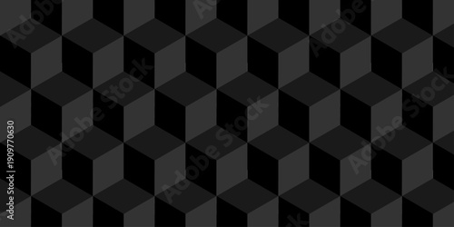 Seamless geometric pattern isometric cubic. Mosaic cube pattern vector tile blank wallpaper.	