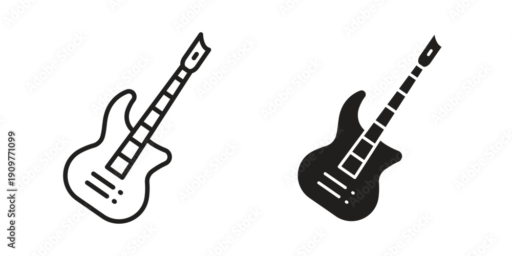 Fototapeta premium Electric Guitar icon in editable style. Vector icon graphics
