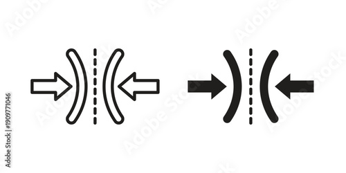 Elastic icon in editable style. Vector icon graphics