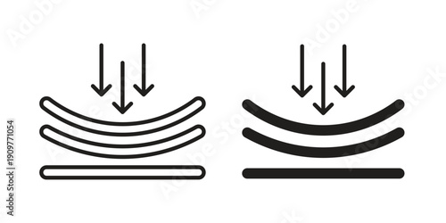 Elastic icon in editable style. Vector icon graphics