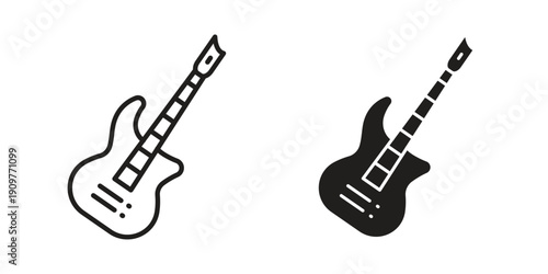 Electric Guitar icon in editable style. Vector icon graphics