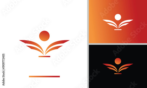 life logo, red-orange gradation that gives a dynamic and enthusiastic impression