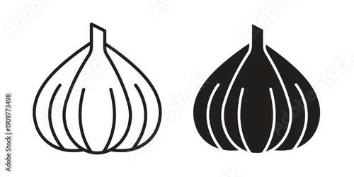 Garlic icon in editable style. Vector icon graphics