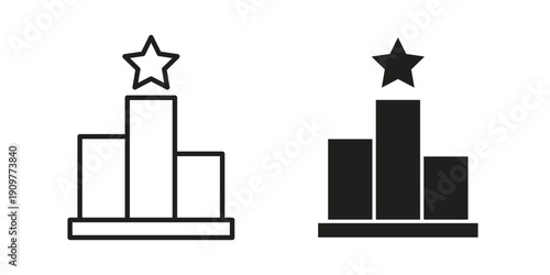 Leaderboard icon in editable style. Vector icon graphics