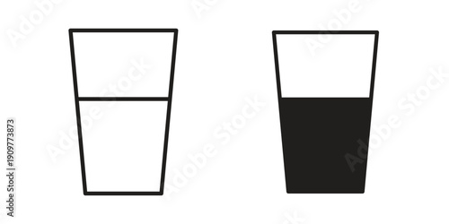 Half Glass icon in editable style. Vector icon graphics